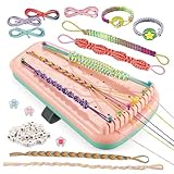 Yolscue Friendship Bracelet Making Kit for Girls,Bracelet Kit Toys,Arts and Crafts for Kids Age 7-12,Best Birthday Gifts Ideas for Ages 7,8,9,10,11,12 Year Old,Kids Bracelet String Toys Set (Pink)