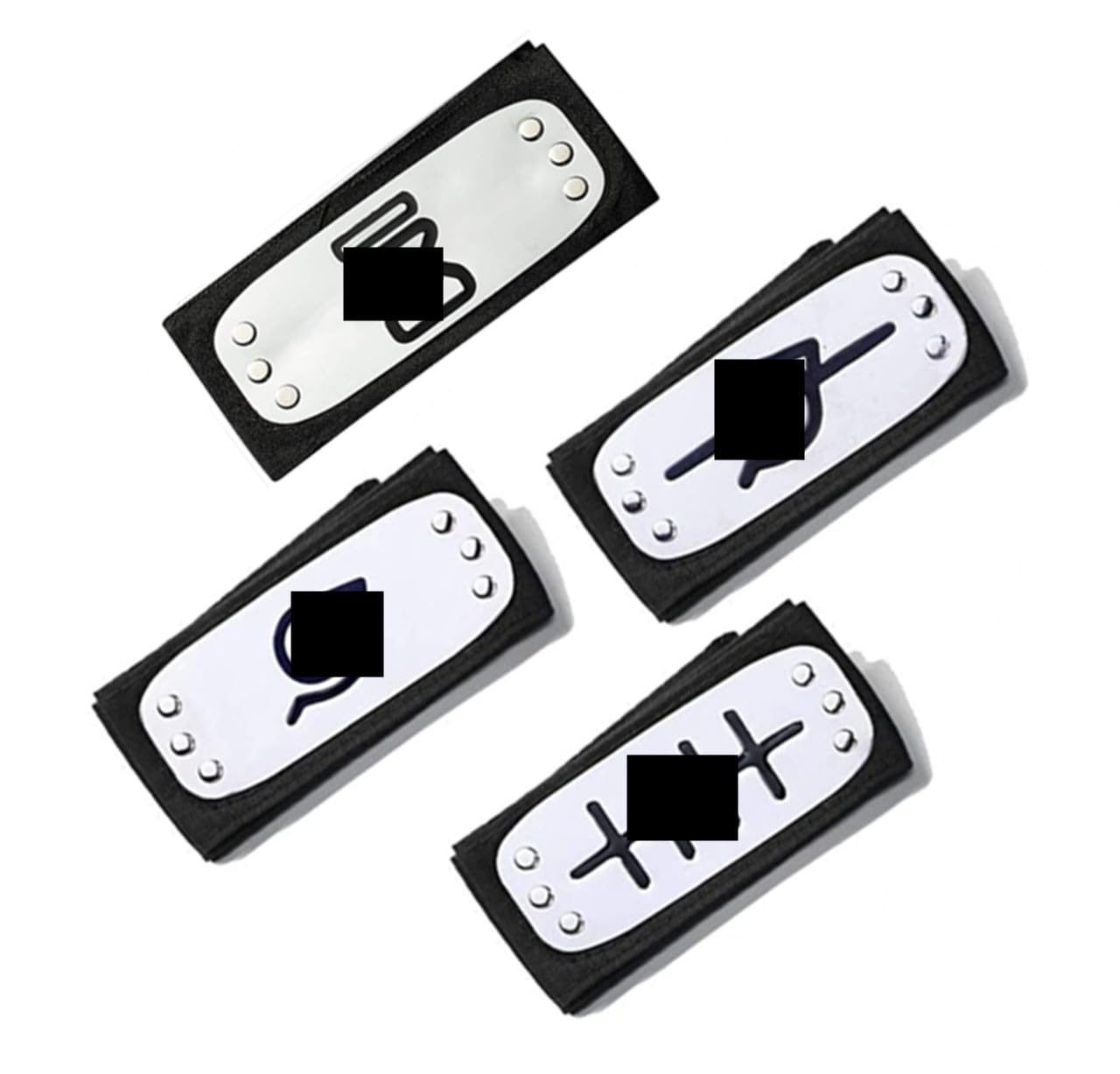 Amazon.com: MSROLIDT Leaf village Ninja Headband Set with Metal Plated ...
