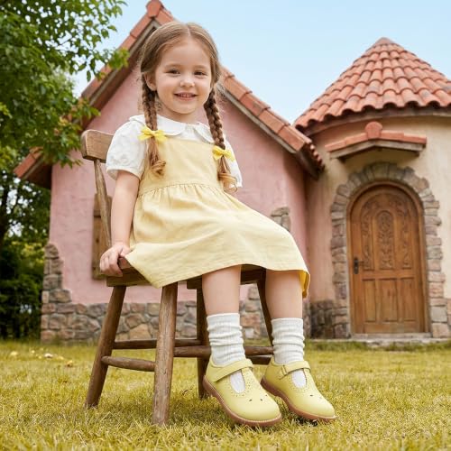 Image of GINFIVE Toddler Girls Mary Jane School Oxford Dress Flat Shoes for Wedding