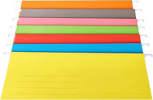 Miniatura 3 de 7 carpetas de archivos colgantes, carpetas de archivos de tamaño carta con pestañas ajustables de corte 15 e insertos de tarjetas, archivador A4,