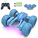 Produktbild allcaca RC Kid Fernbedienungsauto, RC 4WD doppelseitig drehbares ferngesteuertes Auto 360-Grad-LED-Licht, 2,4 GHz 1:12 RC Stuntauto Hochgeschwindigkeits-Rennwagen, Geschenk für Kid-Blue