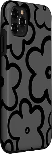 Miniatura 3 de Funda para iPhone 11 Pro Max con diseño de flores silvestres, color gris carbón, negro y floral