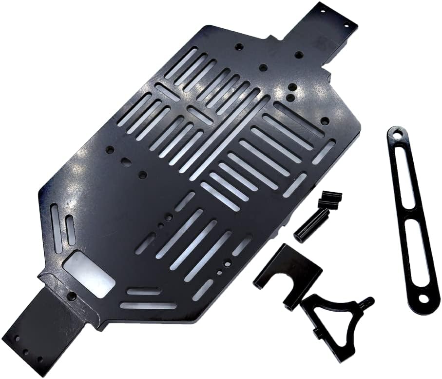 CNC Metal Chassis Body Frame Board for SG1603 SG1604 UD1601 UD1602 1/16 RC Car Spare Parts Accessories (Black)