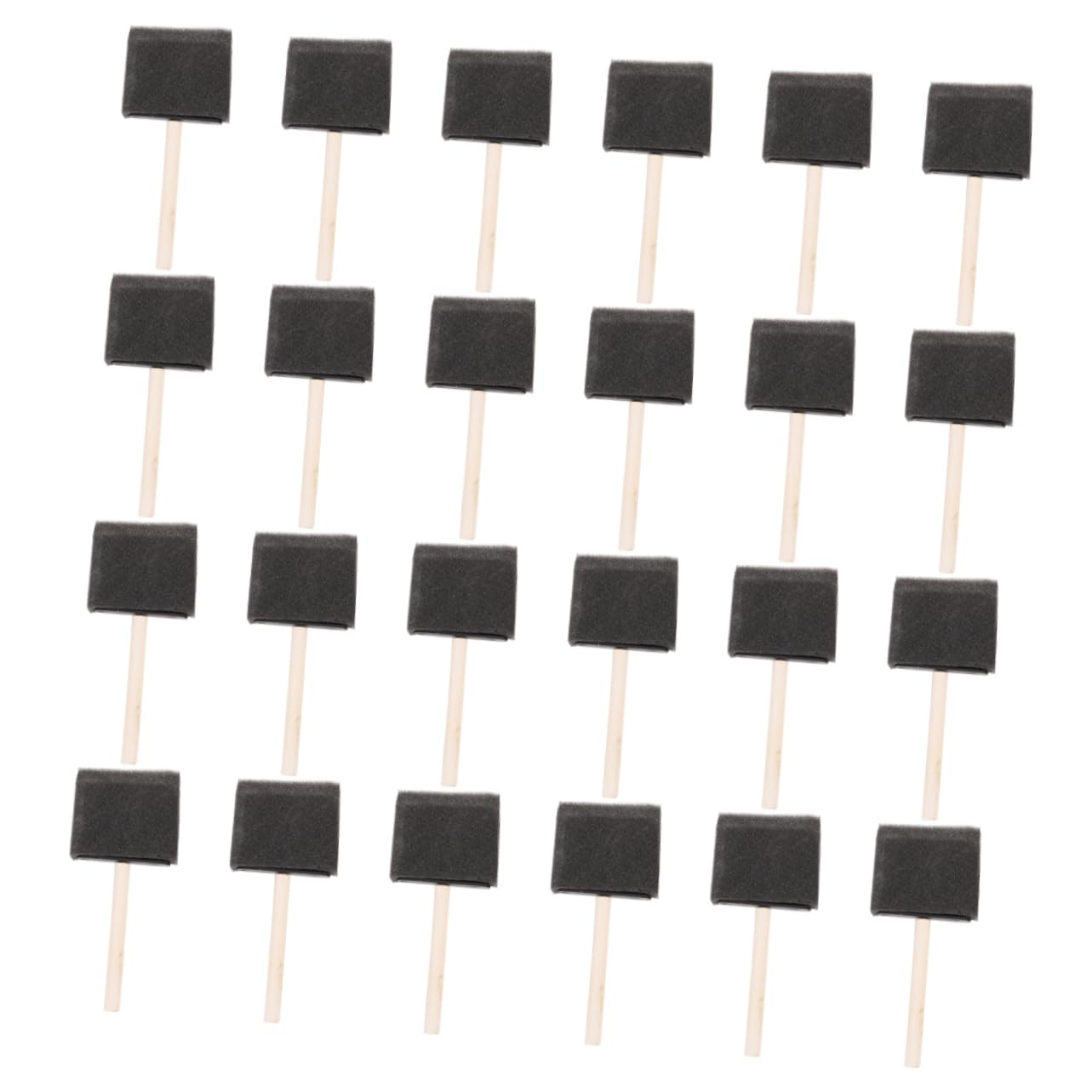 Operitacx Soft Sponge Paint Brushes Set of 24 Sponge Painting Brushes for Boys and Girls Wood Handle Art Stamping Tools