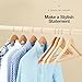 Premium Wooden Hangers 20 Pack - Durable Non Slip Coat Hangers Heavy Duty- Natural Solid Wood Hangers - Clothes Hangers with Chrome Swivel Hooks - Great for Jacket, Dress, Suit Hangers, Home-It