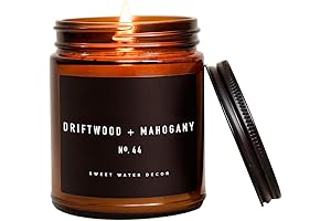 Sweet Water Decor Driftwood and Mahogany Candle: A Symphony of Scents