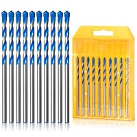 Exzenterbohrer Set 10-tlg. – Für Beton, Fliesen, Glas & Mehr, Hartmetall, 4 Größen (6–12 Mm)