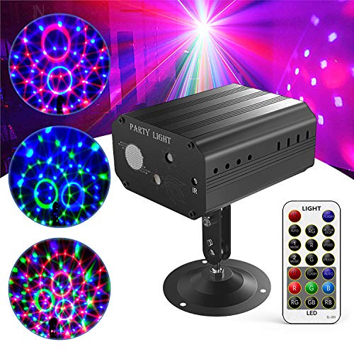 GVOO Discokugel,Gvoo Sound Aktivierte Party Light LED Bühnenprojektor für Urlaub Party Kinder Geburtstag Karaoke Club Lichteffekte Weihnach