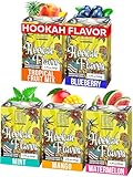 All Times Hookah Flavors Set - 5 x 1.76 oz (50g) Non Tobacco Hooka Flavor for your Bowl (Tropical fruit mix - Blueberry - Mango - Watermelon - Mint) Hookah Bundle Pack of 5 - Try these Tobacco Free Shisha