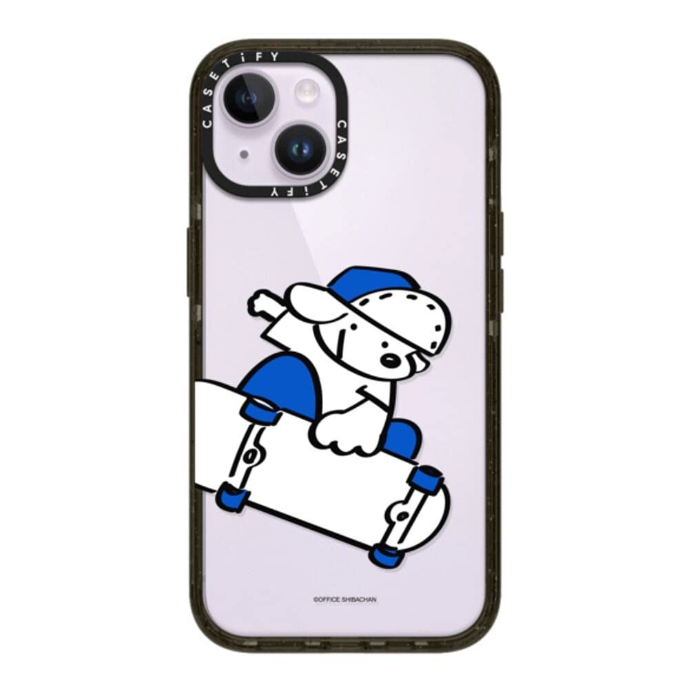 CASETiFY インパクト iPhone 14 ケース [MIL規格準拠 (4x MIL-STD-810G)/2.5mからの落下試験をクリア] - Skater JOHN (Jump!) - グロッシー ブラック