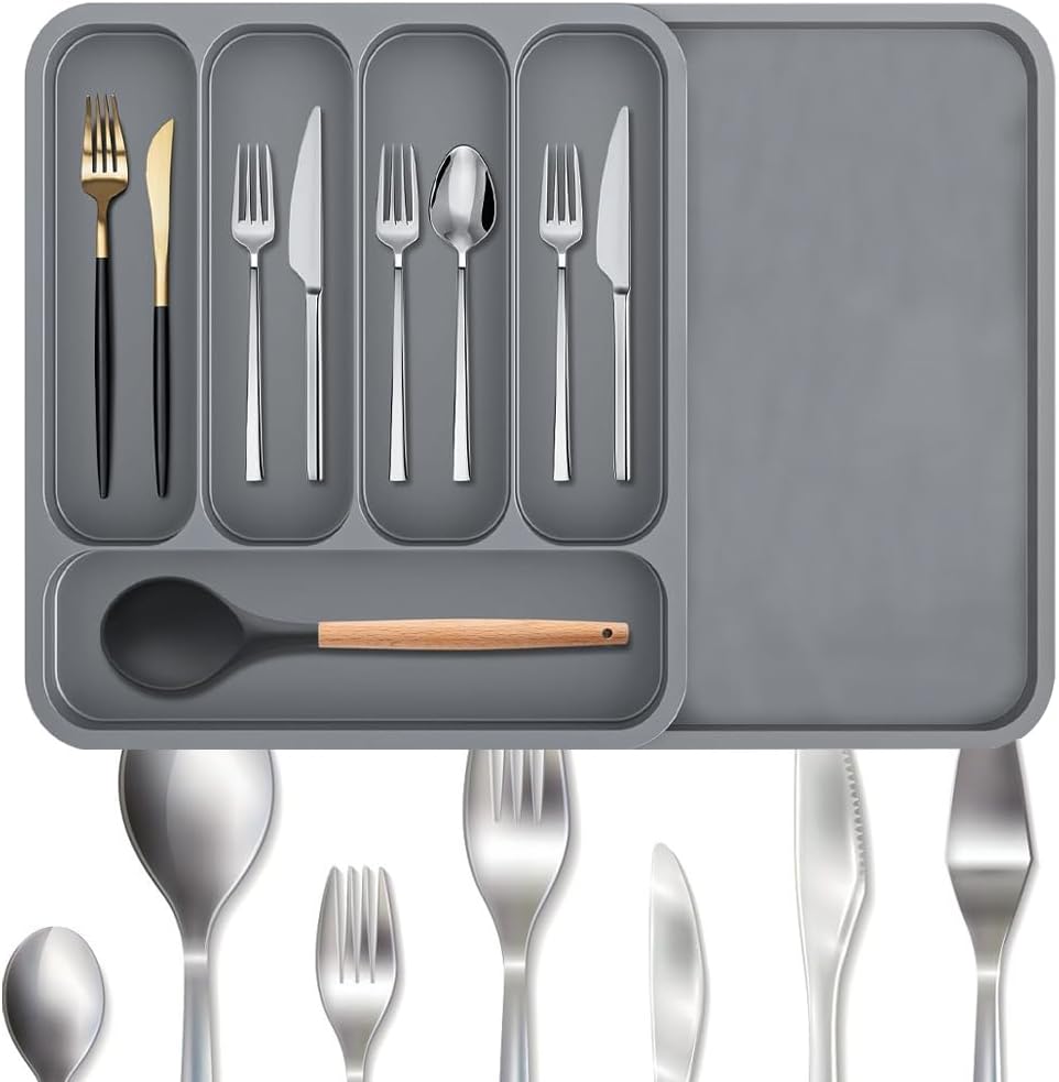 YZDZSW Cutlery Drawer Organiser, Expandable Kitchen Drawer Organiser
