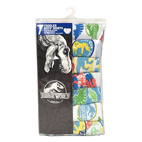 Jurassic World Boys Toddler 100% Combed Cotton 7-Pack And 10-Pack Briefs, Available In Size 4T, Brief7Pk #TOP1