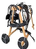 Ensemble harnais de conduite pour cheval   Clignotants brevetés en acier inoxydable   Noir