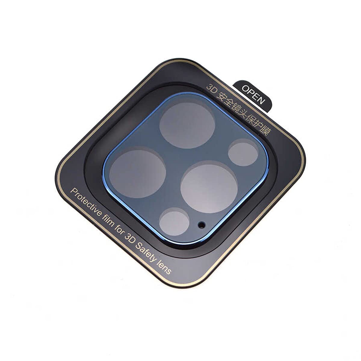 Zore Apple ile uyumlu iPhone 12 Pro Max Kamera Koruyucu Mavi