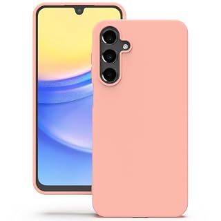 YATWIN Silicone Back Case for Samsung Galaxy A15, Soft-Touch Phone Back Cover for Samsung Galaxy A15 - Pink
