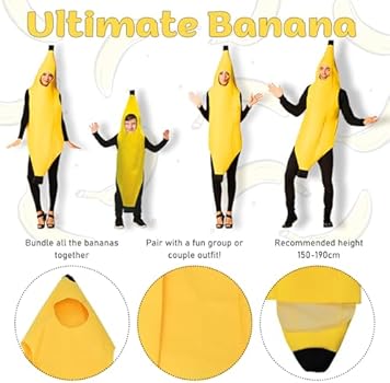 Grappig bananenkostuum voor volwassenen carnavalskostuums mannen banaan pak carnaval bananen fruit fruit pak bodysuit carnavalskostuums maat S