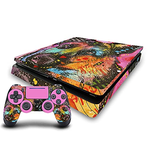 Autocollant Berger Allemand pour PS4 Slim et Manette : Protection Vinyle Style Gaming