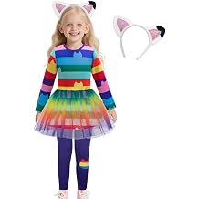 LZH Cat Rainbow Costume for Girls Tutu Halloween Costume Birthday Party