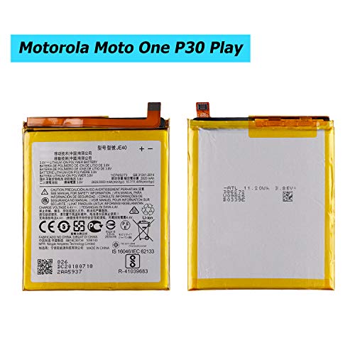 Vvsialeek JE40 Replacement Battery Compatible with Moto One P30 Play XT1941 Moto G7 Play XT1952 with Tool