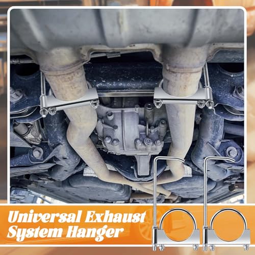 Datanly JIA-DATANLY-267 2 Pcs Exhaust Clamp With Hanger Rear Muffler Hanger Universal Exhaust Hangers Exhaust System Hanger thumb #6