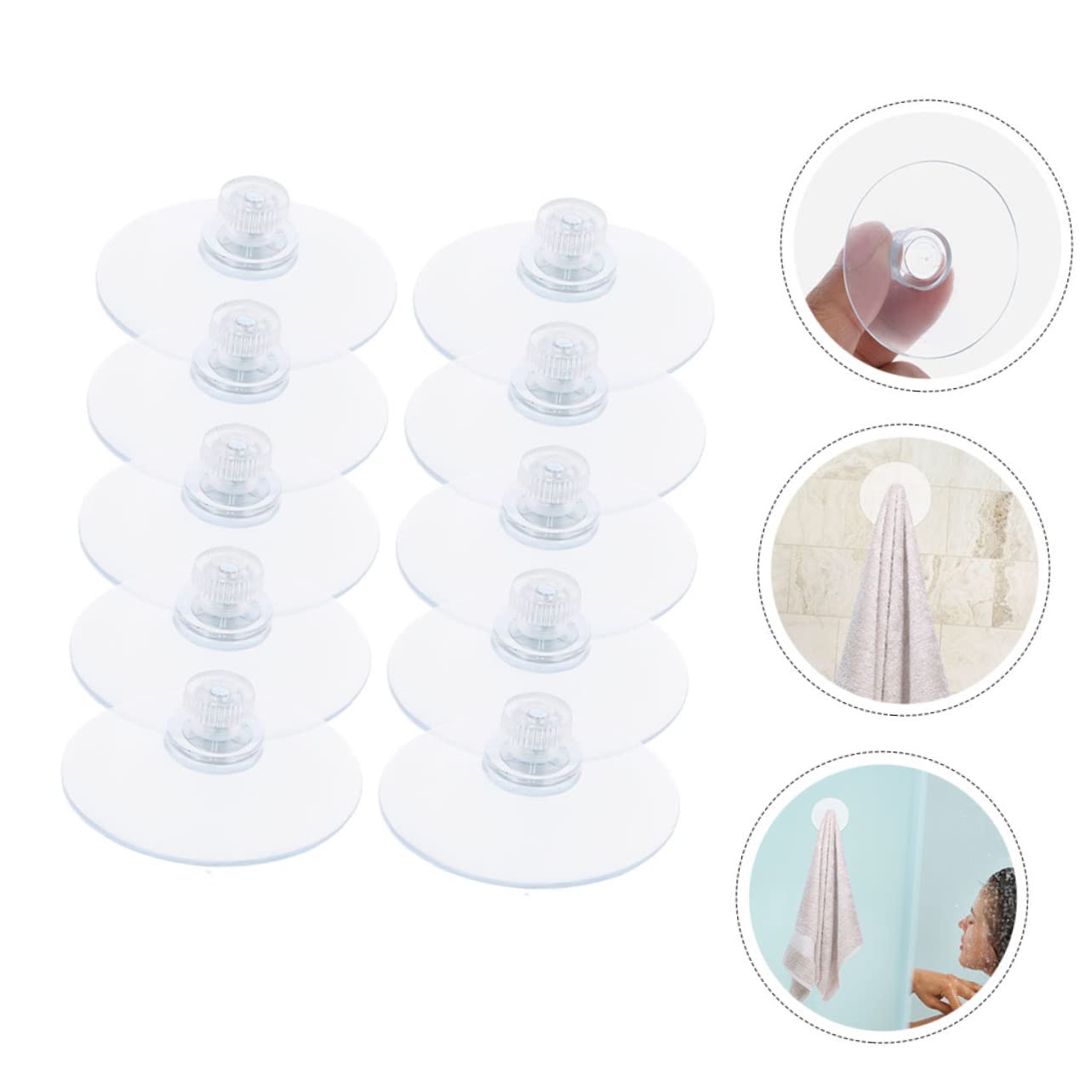 NUOBESTY 4 set Ventosa Antiscivolo Ganci A Ventosa Ganci Resistenti Rimovibili Per Cucina Piccole Ventose Ventose Per Finestre Per Per In Pvc 10 pezzi*4
