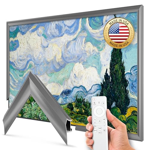 Graphite Prismatic 3" Color Chip Alloy Deco TV Frame (32",43",50",55",65",75",85") Compatible ONLY with Samsung The Frame and Pro TVs (Fits 2021-2026, LS03A,LS03B,LS03C,LS03D,LS03FA,LS03FW)