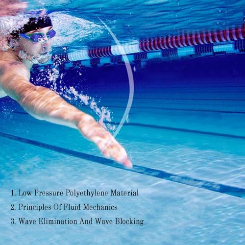 Floating Pool Safety Divider Lane Line, 3.3ft to 60ft, Adjustable Nylon Swimming Competition Divider, Perfect for Separating Shallow Lanes & Enhancing Safety