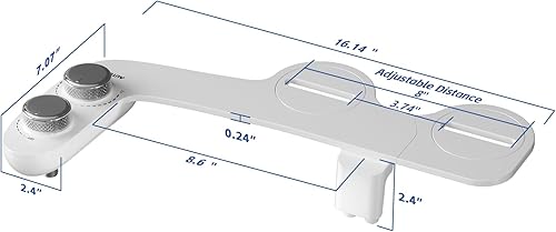Miniatura 8 de Bidet Attachment for Toilet, Auterfar Dual Nozzle with Self-Cleaning Bidet Toilet Seat, Non-Electric Ultra-Thin Bidets for Existing Toilets,