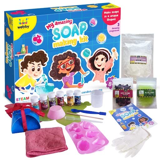Webby DIY Amazing Soap Making Kit | STEAM Learner | Educational & Learning | Science Experiment Kit | Activity Kit for Boys & Girls Toy Age 8+ (Large)