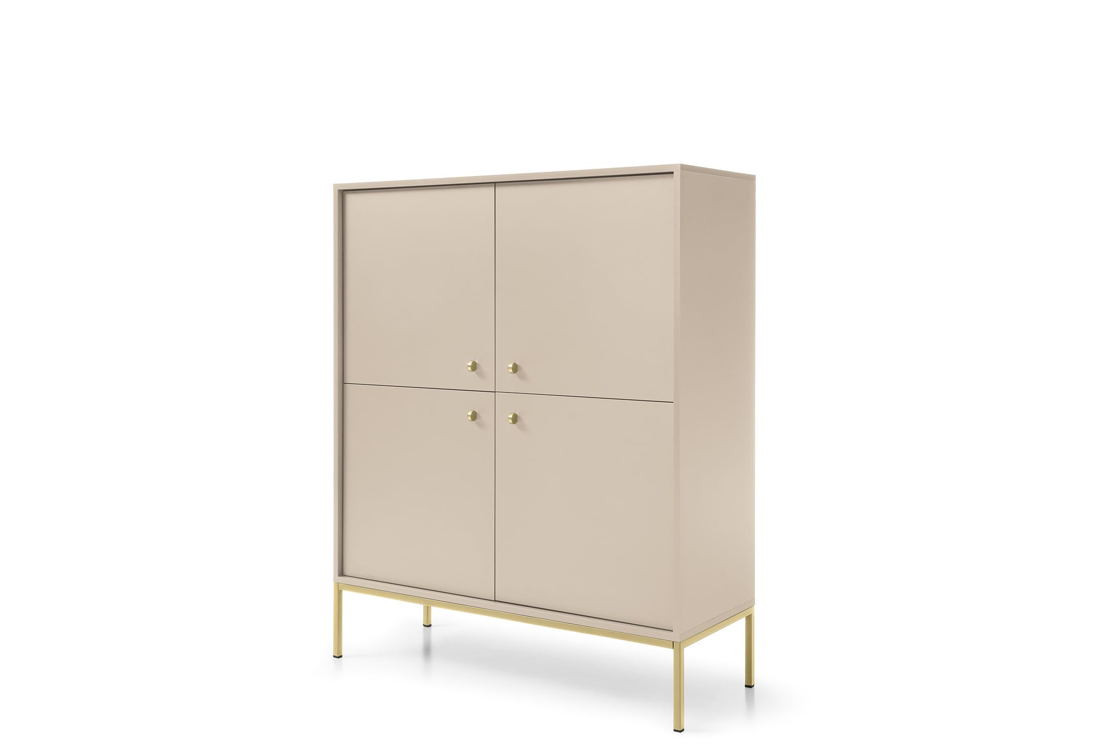 Cómoda de cuatro puertas beige: ideal para organizar tu dormitorio con estilo