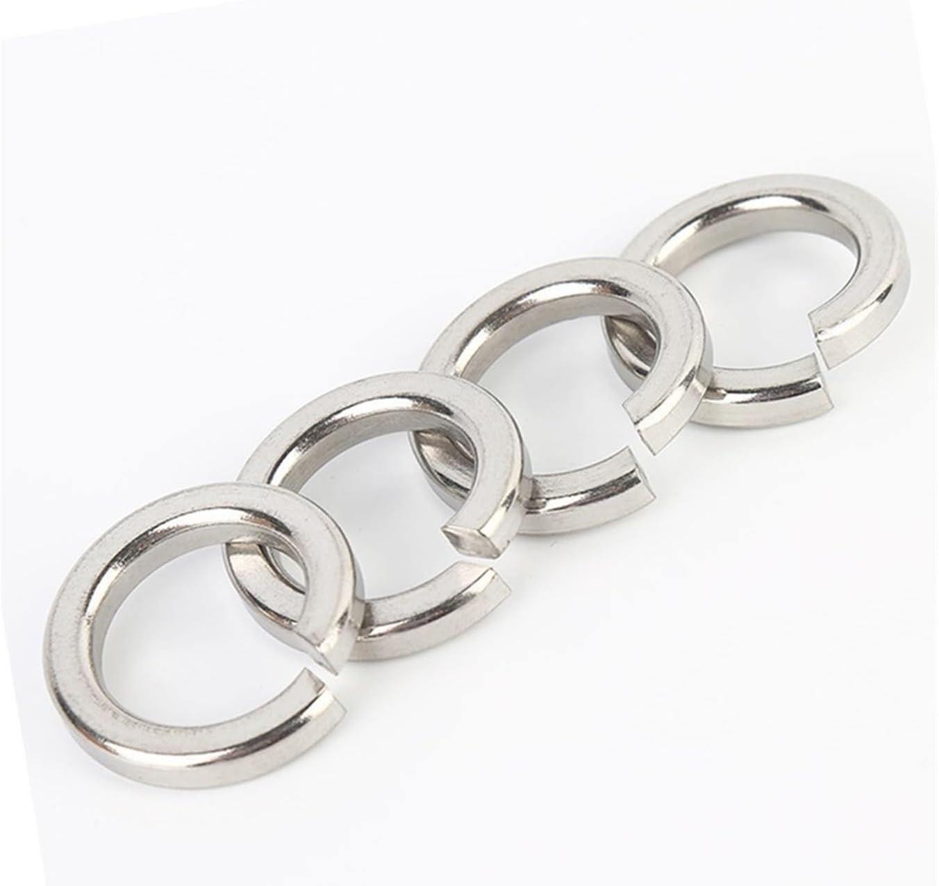 CREAP 10/50/ 100pcs Spring Split Lock Washer Elastic Gasket M1.6 M2 M2.5 M3 M4 M5 M6 M8 M10 M12 M16 M24 M27 M30 A2 Stainless Steel(M24,50Pcs)