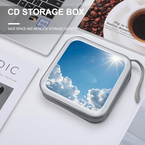 Carpeta de almacenamiento Clean Sky con cremalleras resistentes para 40 CD 5
