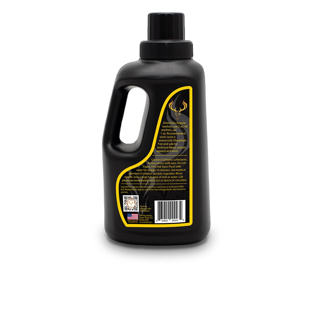 Scent Thief Deer Hunting Accessories - Laundry Detergent for Field and Deer Hunting Scent Remover, Acts As A Scent Blocker and Eliminates Animal’s Ability to Smell