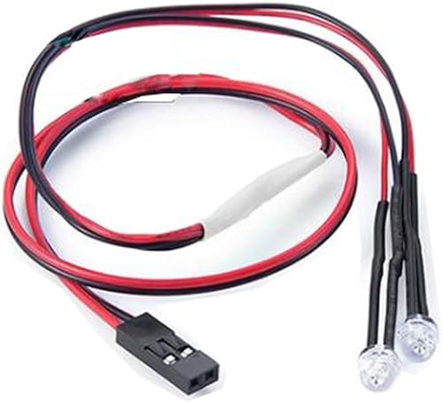 Miniatura 4 de Kit de luces traseras de 2 luces LED para coche, 2 LED, accesorios para SCX10 D90 TRX4 SCX10 Truck Tank Crawler (2 rojos + 2 blanco)