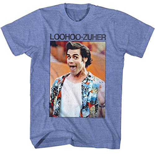 Ace Ventura 1994 Comedy Movie Jim Carrey Loohoo-Zuher Distressed Adult T-Shirt Light Blue Heather #TOP24