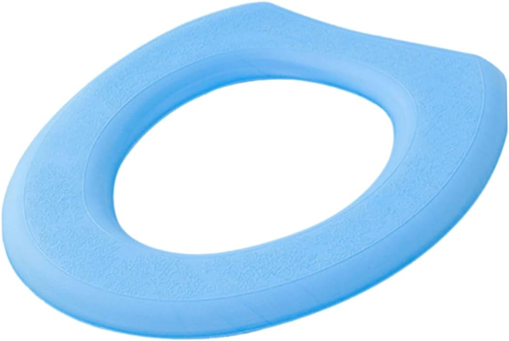 Didiseaon Eva Toilet Seat Pads Thickened and Warm Toilet Cover for Home Bathroom Soft Cushion for Comfort for Winter Use Blue
