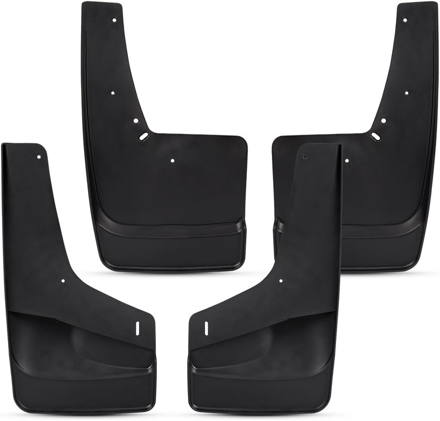 G-PLUS Mud Flaps Splash Guards Fit for Chevy Silverado/GMC Sierra 1500 1999-2007, Fit Sierra 2500 2001-2007/ Avalanche 1500/2500 2002-2006 Front&Rear 4PCS (Only fit Models with Factory Fender Flares)