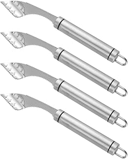 4pcs Stainless Steel Chili Corer Tool Efficient Pepper Remover for Kitchen Barbecue Easy to Use Grip Handle Sturdy Construction for