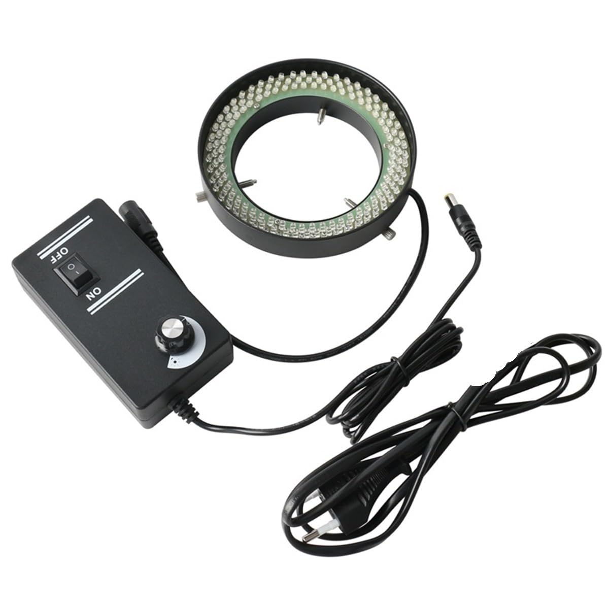 Microscope Industrial Stereo Microscope, Adjustable Ring Light Illuminator Working Diameter 80mm