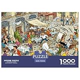 Madrid Terrace al Tapas Time Puzzle De Madera Impermeable Puzzles De 1000 Piezas para Adultos Colorido Rompecabezas para Decoración del Hogar