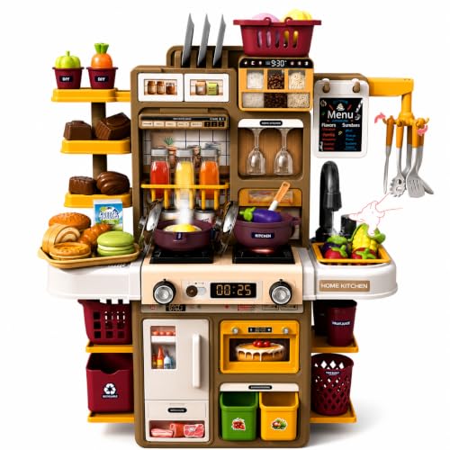 Image of Kids Kitchen Play Set with Lights & Sounds (55pcs)