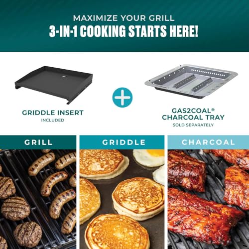 Image of Charbroil Pro Series with Amplifire Technology 3-Burner Propane Gas Grill and Griddle Cabinet, Black - 463365124