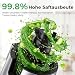 YASHE Entsafter, 600W Slow Juicer mit 150mm Extra Großem Einfüllschacht aus Edelstahl, Saftpresse für ganze Früchte & Gemüse, Sorbet & Nussmilch, Hohe Saftausbeute, Leicht zu reinigen