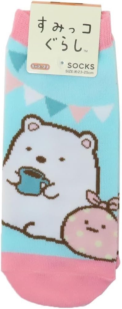 すみっコ 女性用靴下 レディースソックス ガーランド しろくま スモールプラネット キャラックス 大人向け キャラクターグッズ