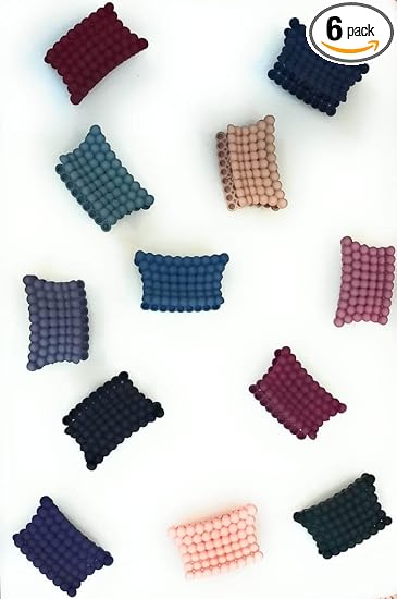 ANNEHA Designer Plastic Hair Clutcher/Hair Claw Clip for Girls & Women Medium Size Matte clip in Multicolor Pack of 6