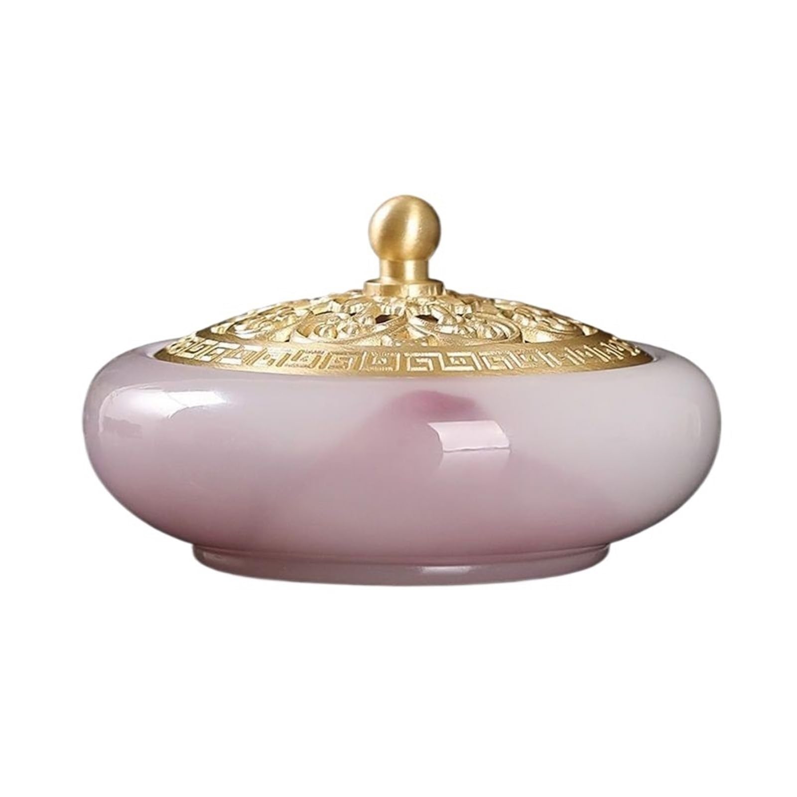 SAEHT Garlic Keeper for Counter with Lid, Breathable Garlic Storage Container, Preservation Jar for Kitchen Garlic Bowl(Pink)