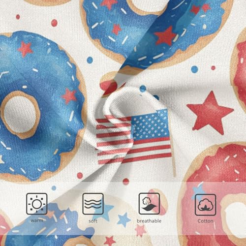 Wusikd Doughnuts Girls' Underwear Cotton Red Blue Girls Briefs Soft Toddler Underwear 2T3