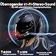 Motorrad Helm Headset, Moman RS-H4P Motorradhelm Kopfhörer BT5.1 mit Hi-Fi LautsprechernDoppelte Geräuschreduzierung【Neues Upgrade】 RGB/FM/Freisprechen/AI-Sprachsteuerung Kopfhörer für Einzelfahrer