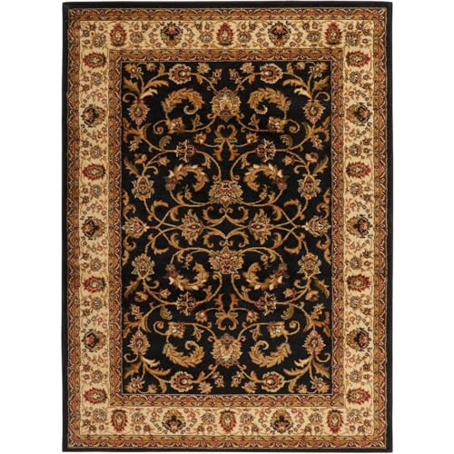 Home Dynamix Royalty Elati Traditional Area Rug 7'8"x10'4", Oriental Black/Ivory