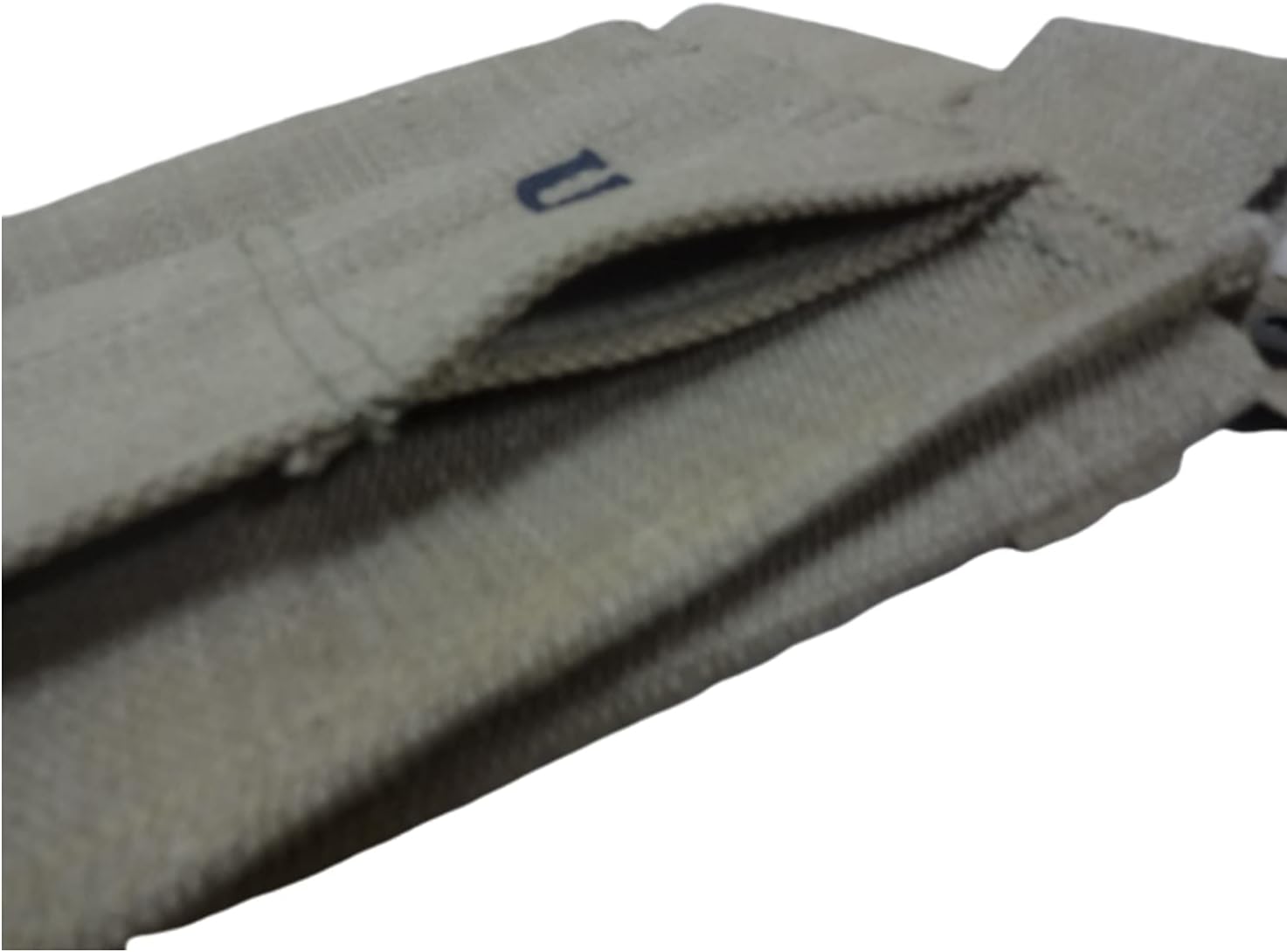 warreplica US WWII Thompson SMG 3Cell 30 Round Magazine Khakhi Pouch- Marked U.S.- Premium Canvas Military Reproduction-Fits 3 x 30rd Thompson Submachine Gun Mags - Period Correct Reenactment Gear